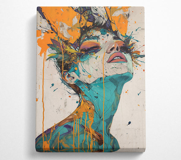  A Canvas Print of Orange Dream Portrait Canvas Art