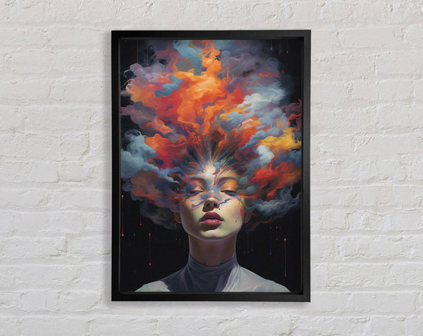 Thought Cloud Colours Framed Print