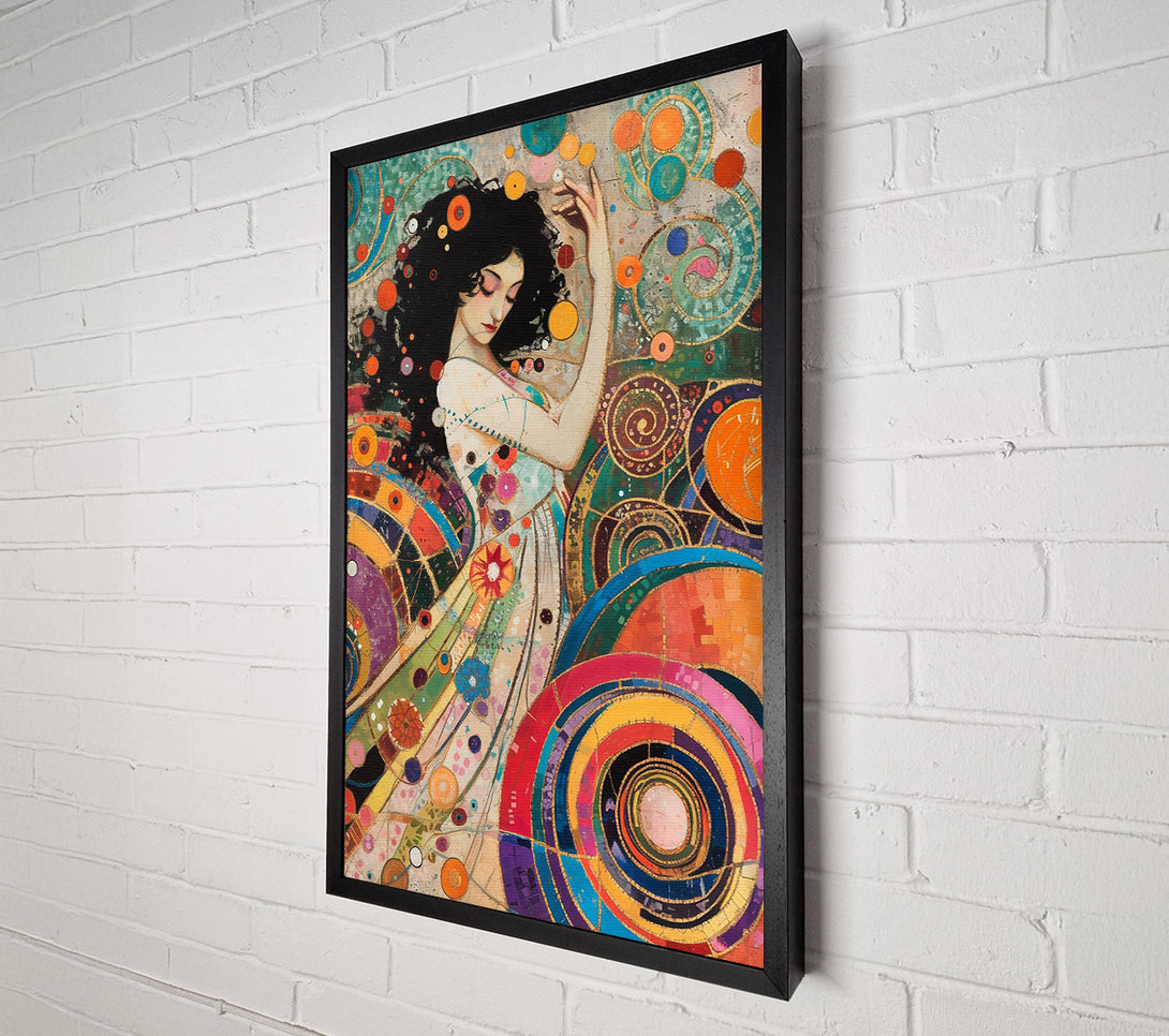  A Canvas Print of Golden Dream Circles Canvas Art