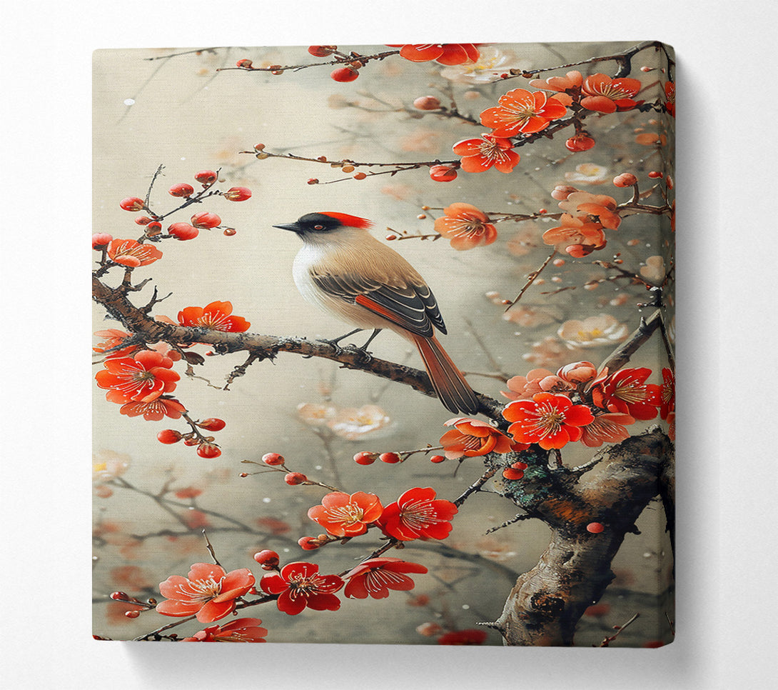  A Canvas Print of Crimson Spring Song Canvas Wall Art