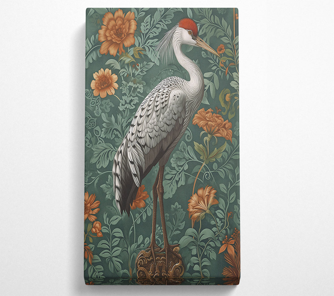  A Canvas Print of Emerald Crane Garden Canvas Art
