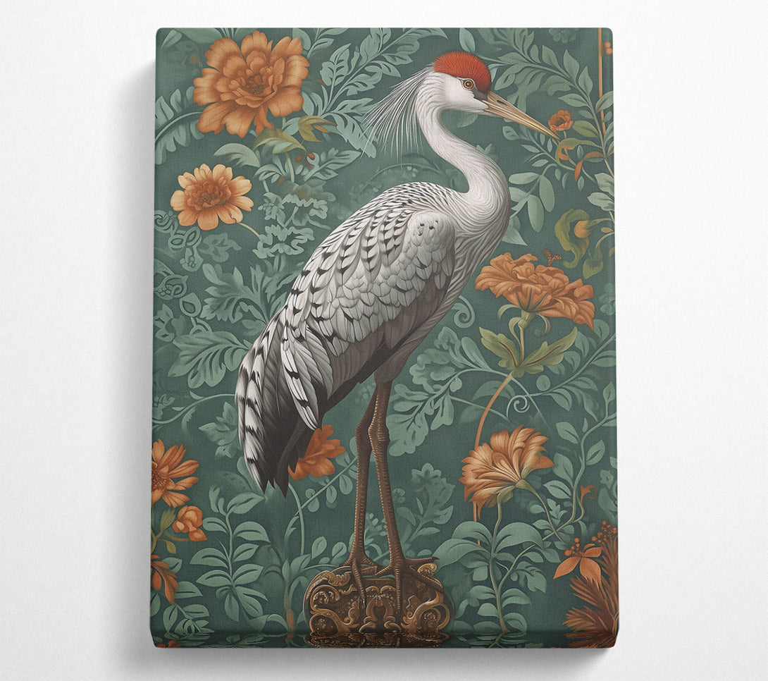  A Canvas Print of Emerald Crane Garden Canvas Art