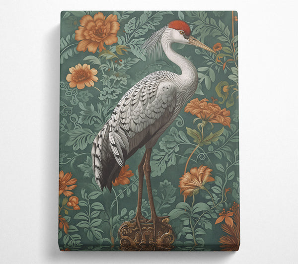  A Canvas Print of Emerald Crane Garden Canvas Art