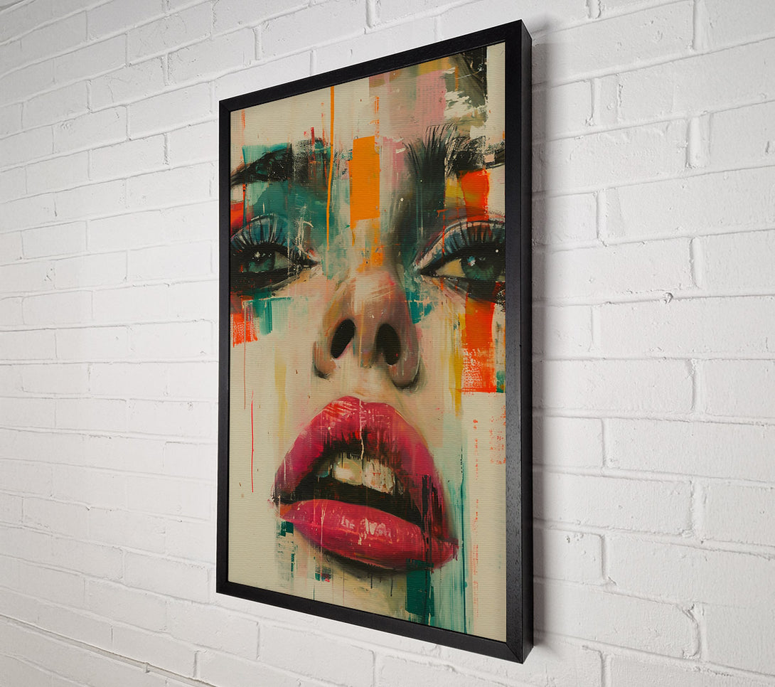  A Canvas Print of Crimson Abstract Gaze Canvas Print