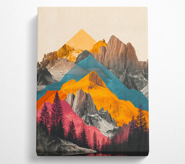  A Canvas Print of Orange Mountain Dreamscapes Canvas Wall Art