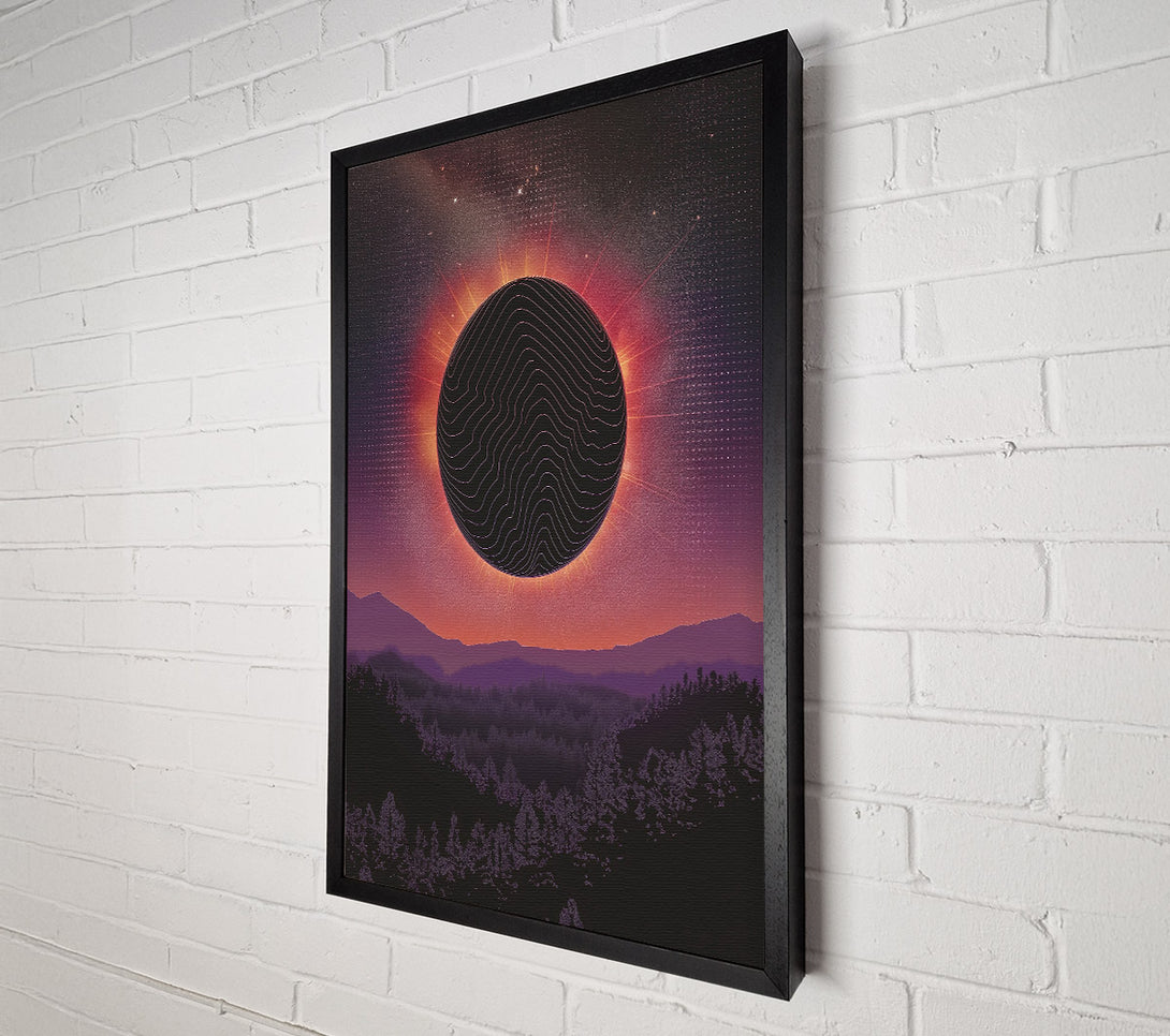  A Canvas Print of Crimson Celestial Eclipse Canvas Wall Art