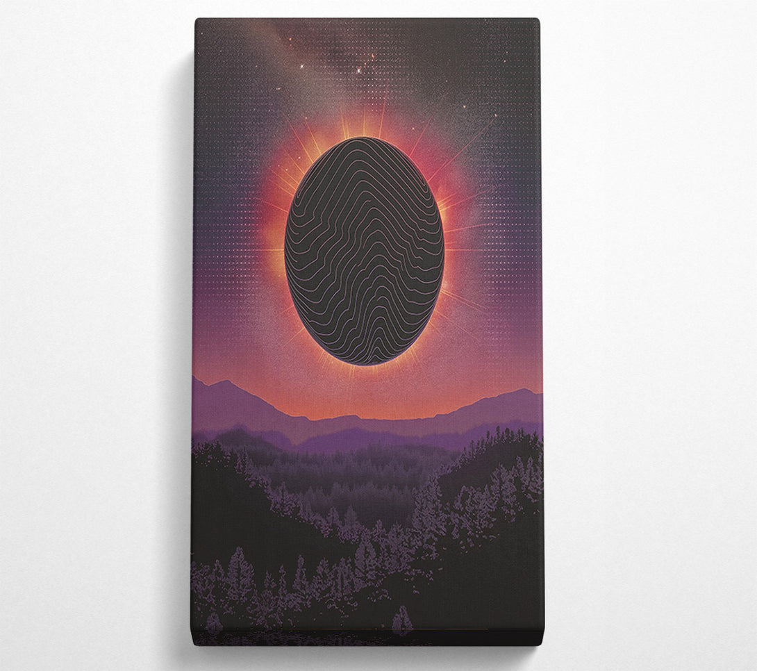  A Canvas Print of Crimson Celestial Eclipse Canvas Wall Art