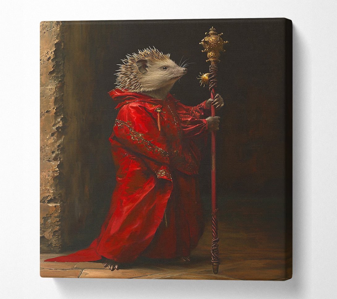  A Canvas Print of Crimson Court Hedgehog Canvas Wall Art