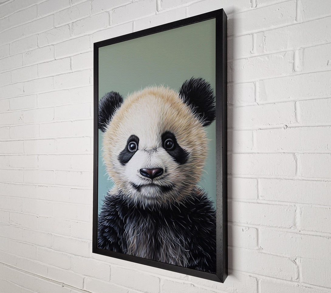  A Canvas Print of Green Panda Cub Canvas Wall Art