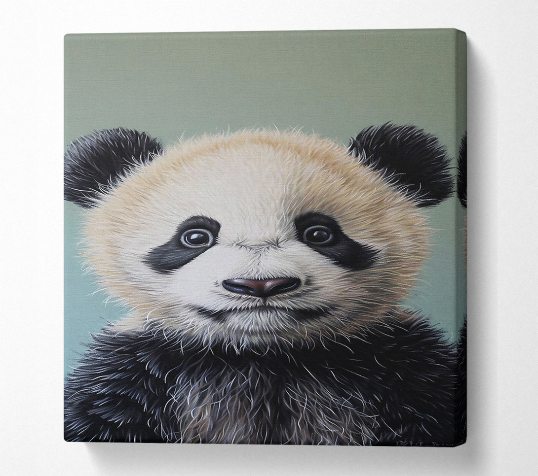  A Canvas Print of Green Panda Cub Canvas Wall Art