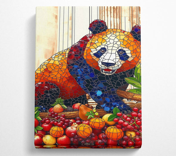  A Canvas Print of Orange Panda Mosaic Canvas Print