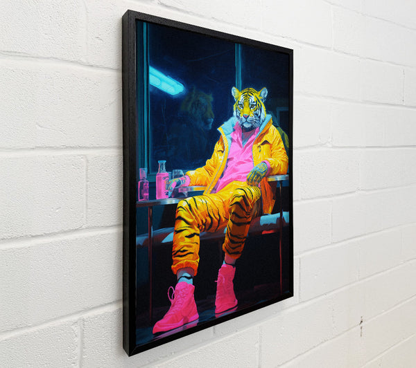 Tiger Chilling With A Drink