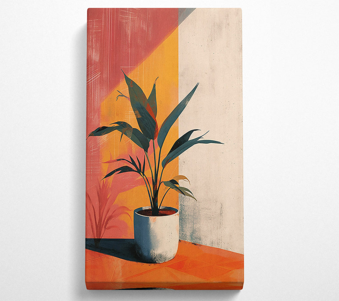  A Canvas Print of Orange Sunlight Plant Canvas Print