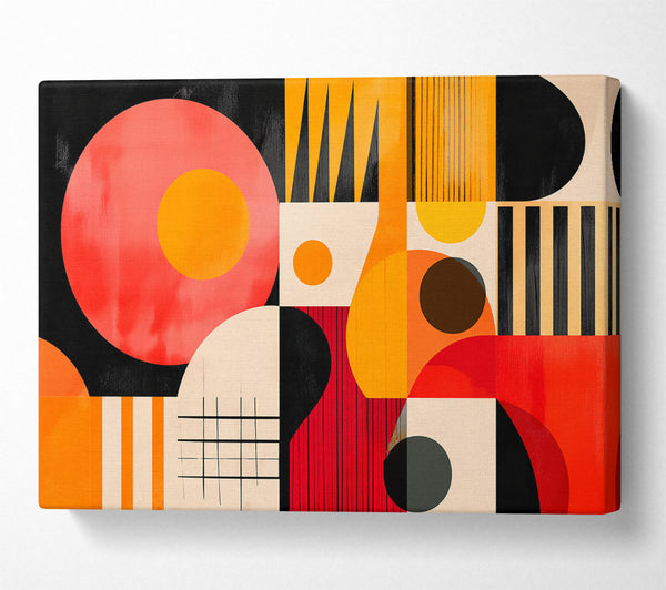  A Canvas Print of Crimson Orange Abstract Canvas Print