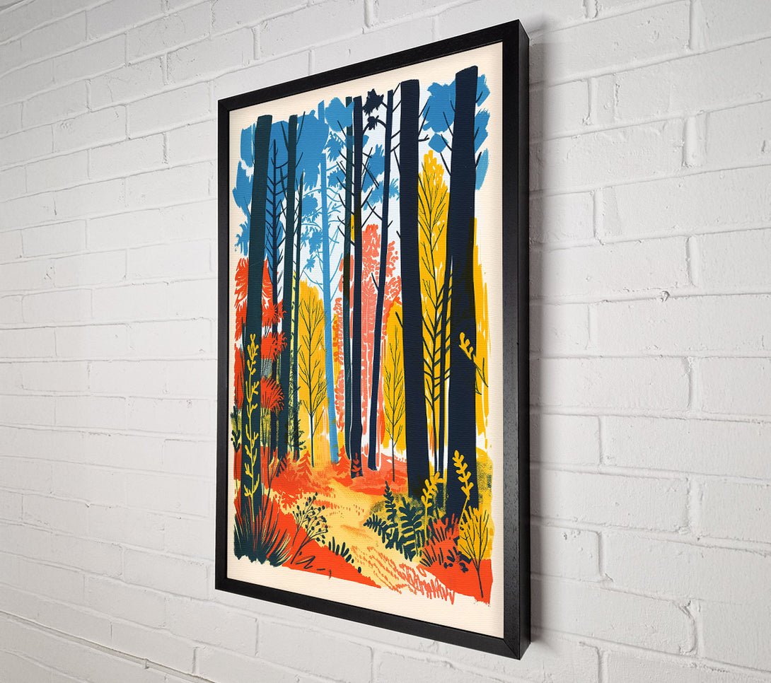  A Canvas Print of Blue Forest Path Canvas Art