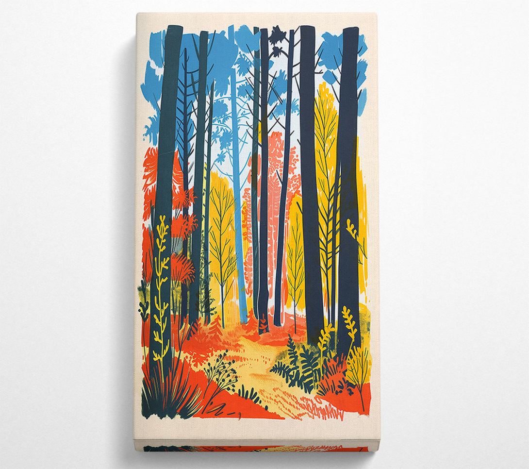  A Canvas Print of Blue Forest Path Canvas Art