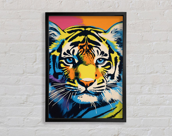 Tiger Cub Popart Framed Print