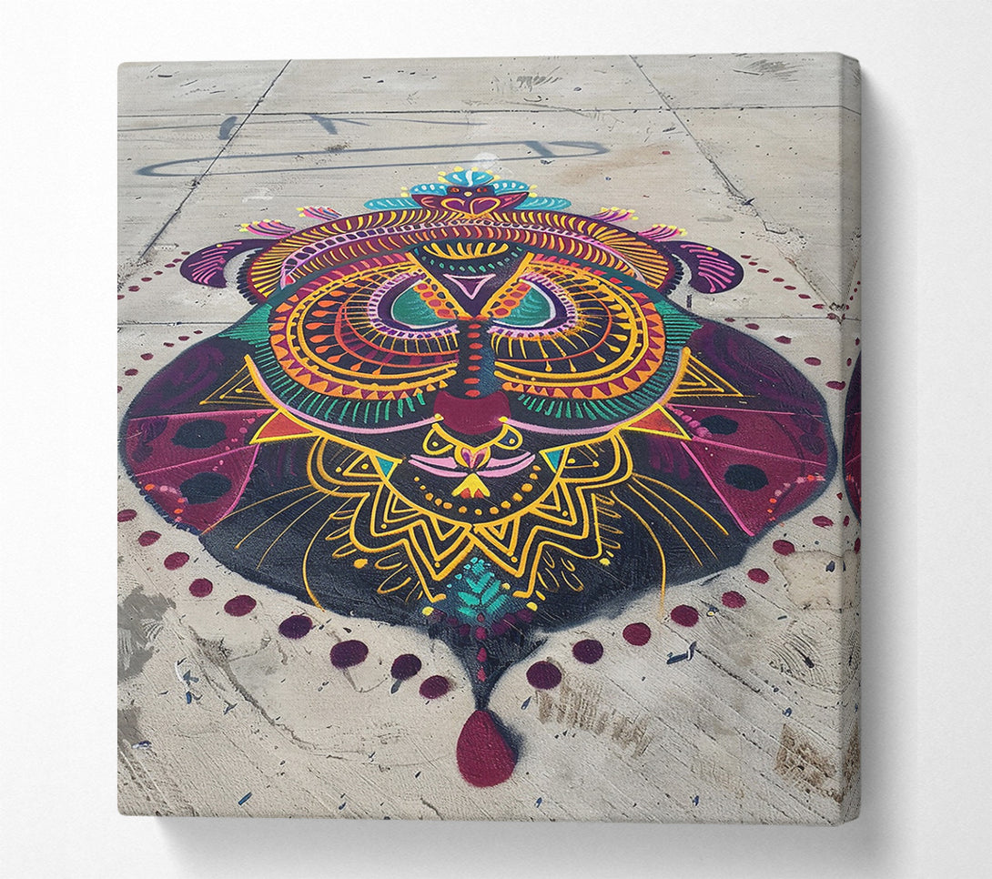  A Canvas Print of Crimson Mandala Dream Canvas Art