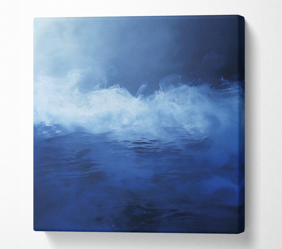  A Canvas Print of Azure Smoke Waves Canvas Art