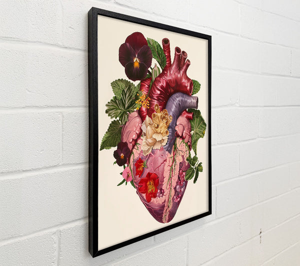 Crimson Floral Heart