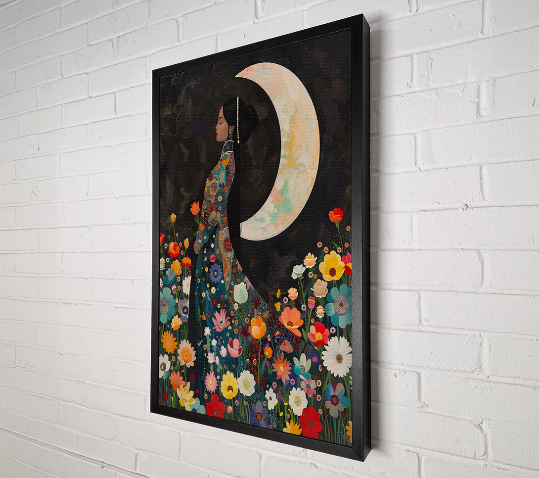  A Canvas Print of Golden Moon Garden Canvas Print