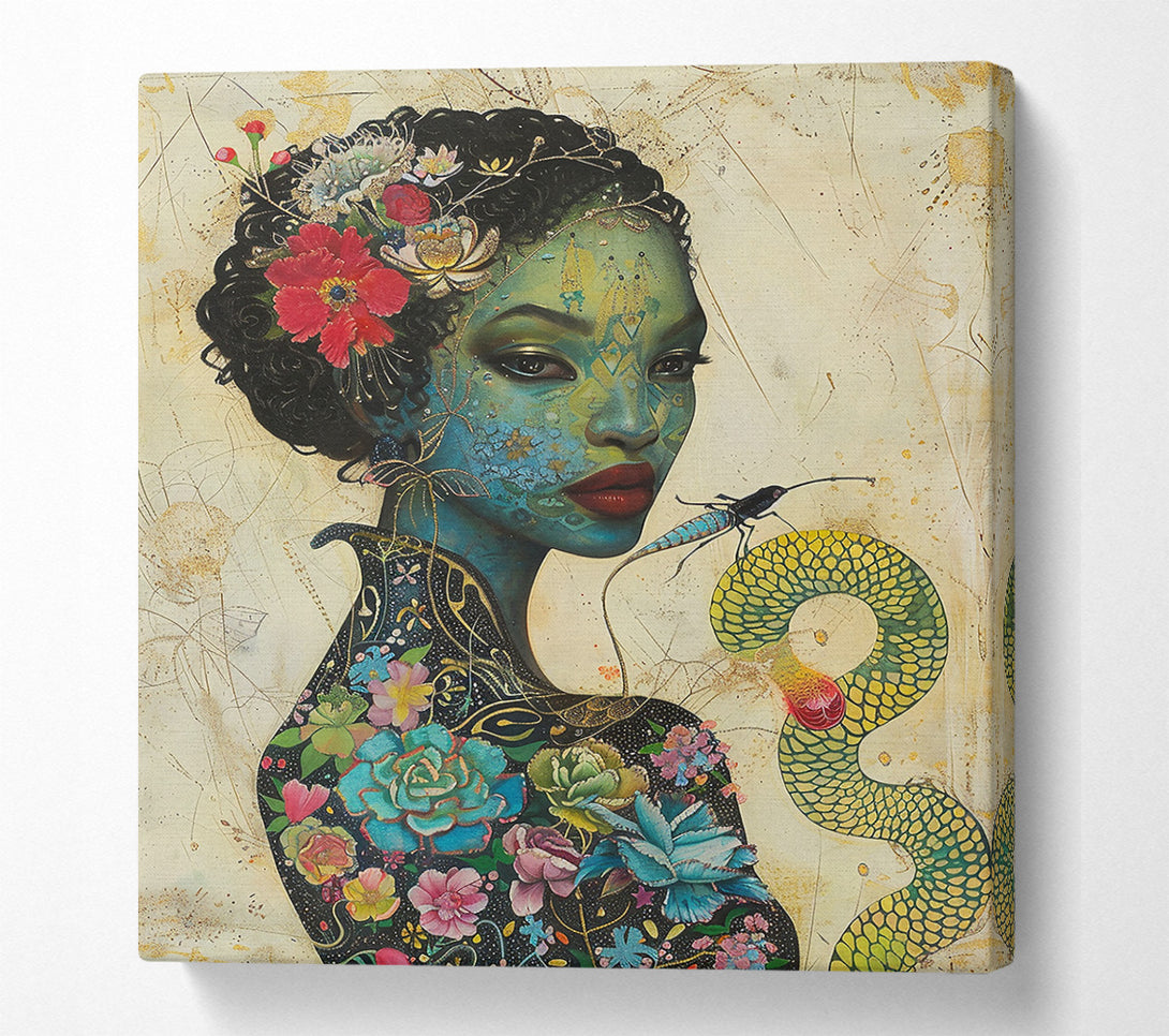  A Canvas Print of Emerald Serpent'S Dream Canvas Art