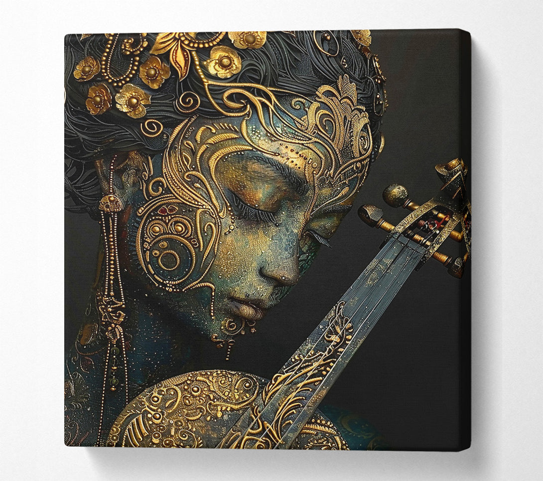  A Canvas Print of Emerald Gold Symphony Canvas Art