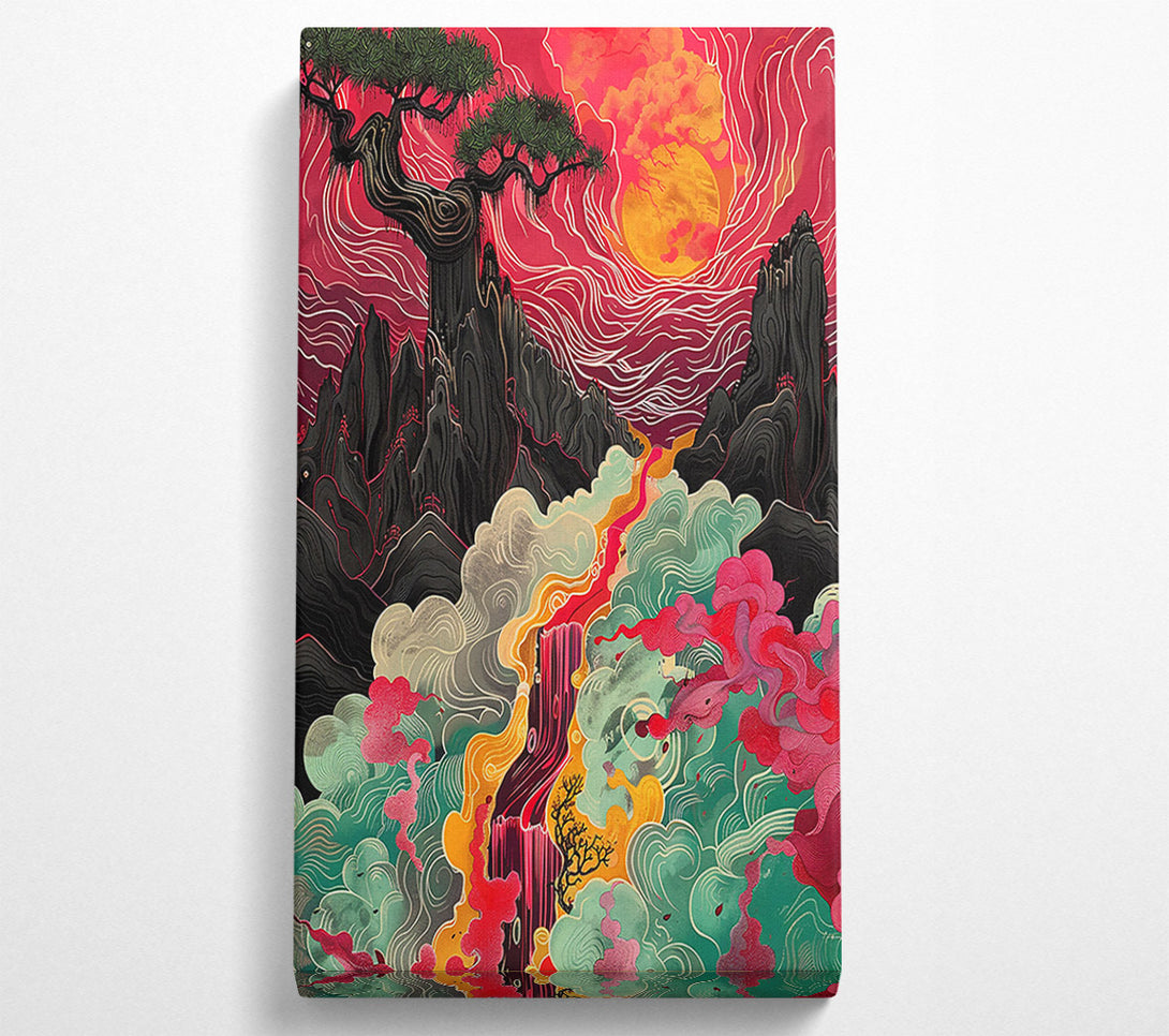  A Canvas Print of Crimson Sky Dreamscape Canvas Art