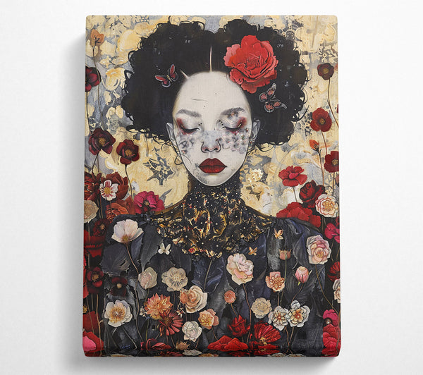  A Canvas Print of Crimson Garden Dreams Canvas Art
