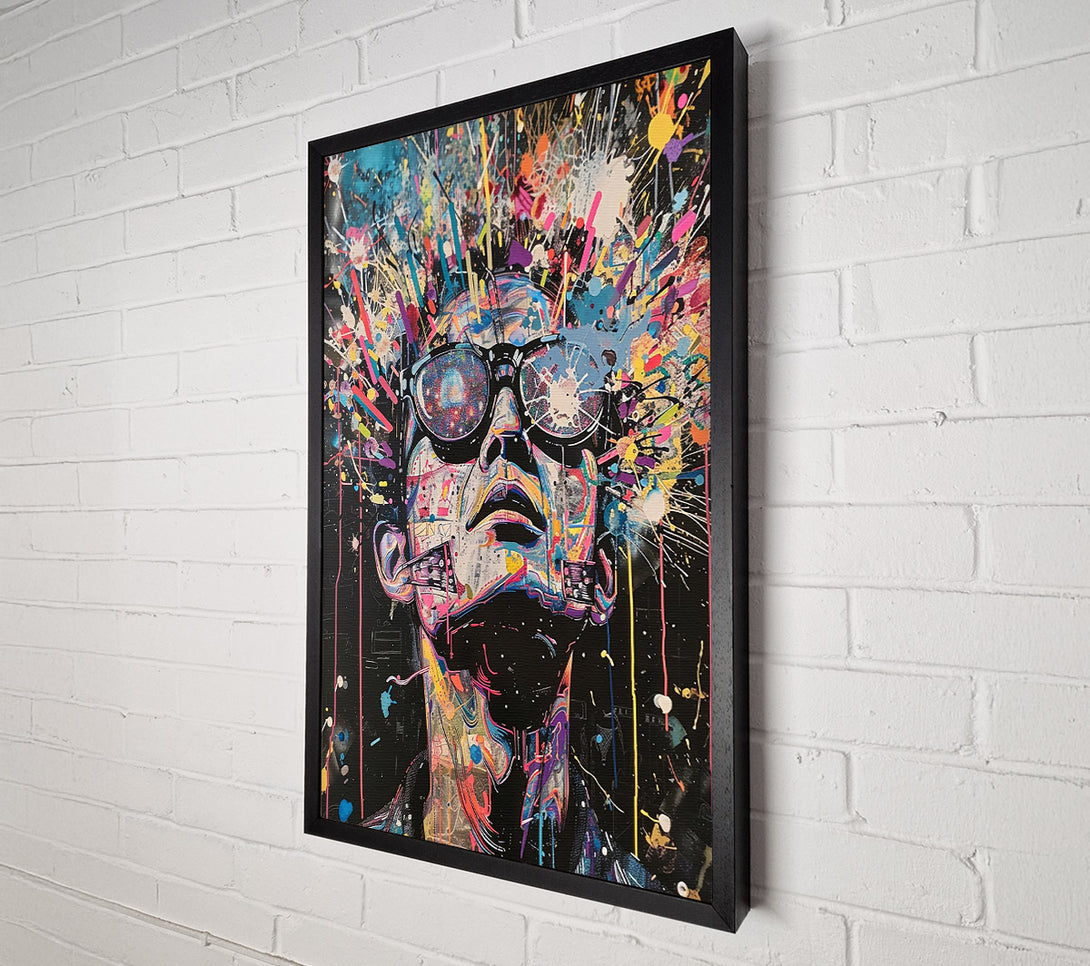  A Canvas Print of Cosmic Black Splashes Canvas Art