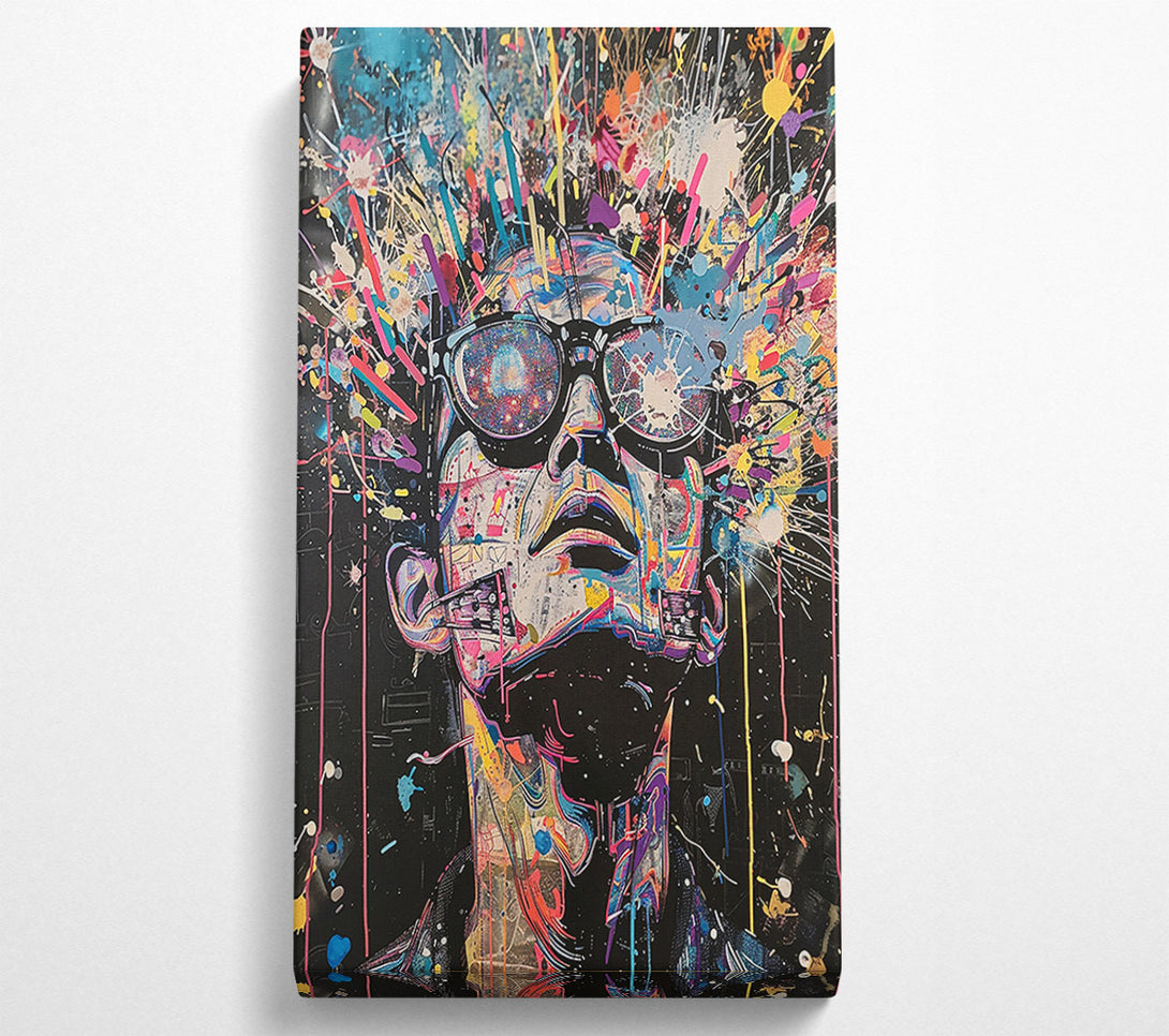  A Canvas Print of Cosmic Black Splashes Canvas Art