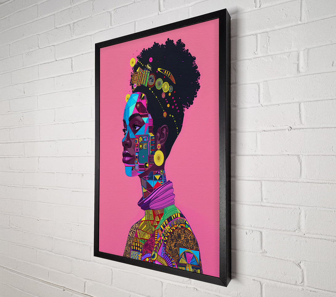  A Canvas Print of Pink Geometric Expression Canvas Print