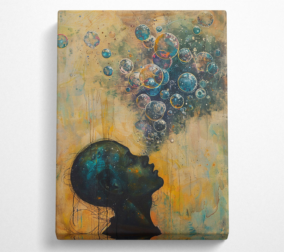  A Canvas Print of Teal And Gold Dreams Canvas Wall Art