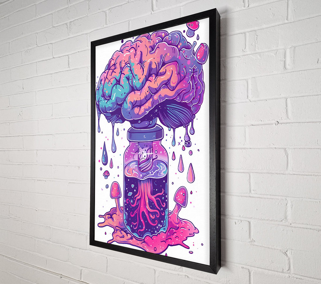  A Canvas Print of Pink Cosmic Brain Jar Canvas Wall Art