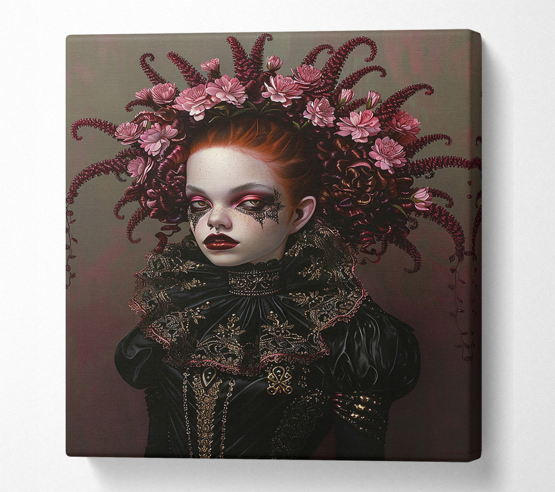  A Canvas Print of Crimson Crowned Beauty Canvas Wall Art
