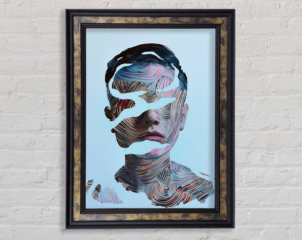 Torn Up Face Framed Print