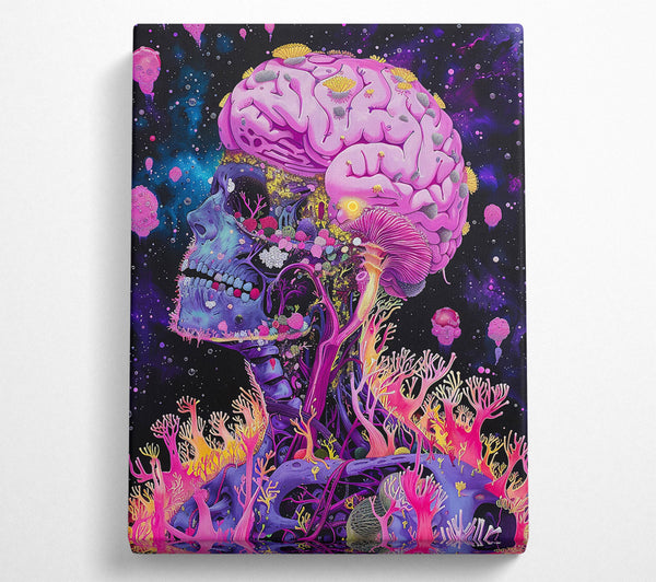  A Canvas Print of Pink Cosmic Bloom Canvas Wall Art