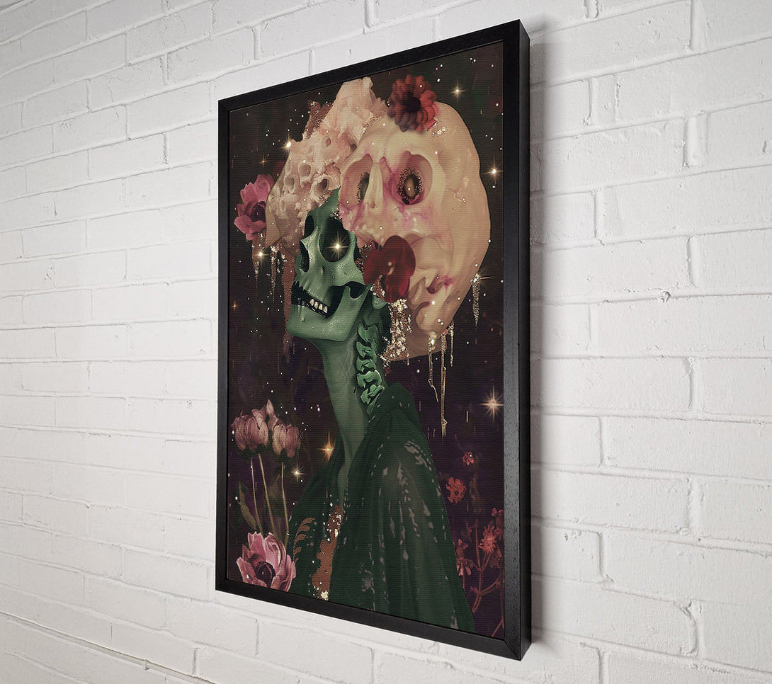  A Canvas Print of Emerald Skeleton Bloom Canvas Art