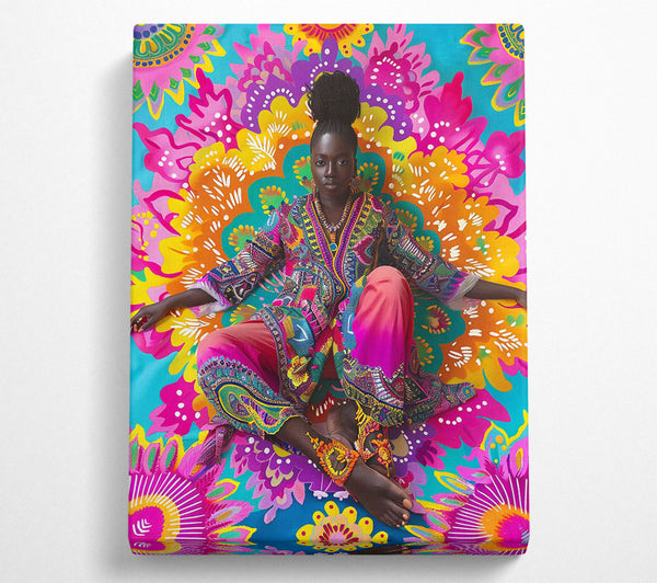  A Canvas Print of Pink Floral Tapestry Canvas Art