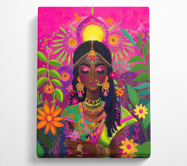  A Canvas Print of Pink Blooming Peace Canvas Print
