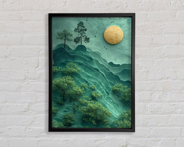 Trees In The Green Sand Framed Print