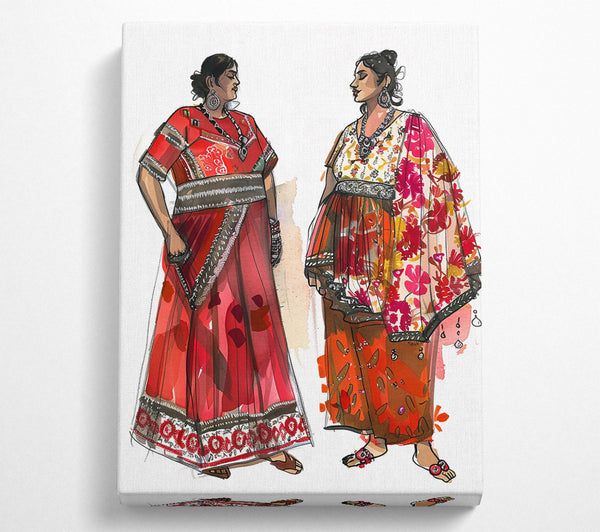  A Canvas Print of Crimson And Gold Elegance Canvas Wall Art