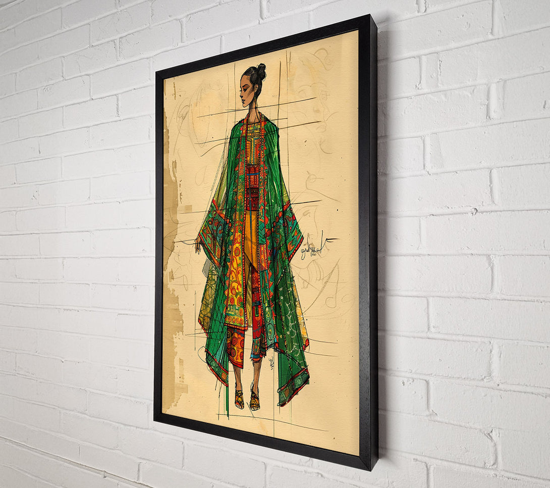  A Canvas Print of Emerald Green Elegance Canvas Print