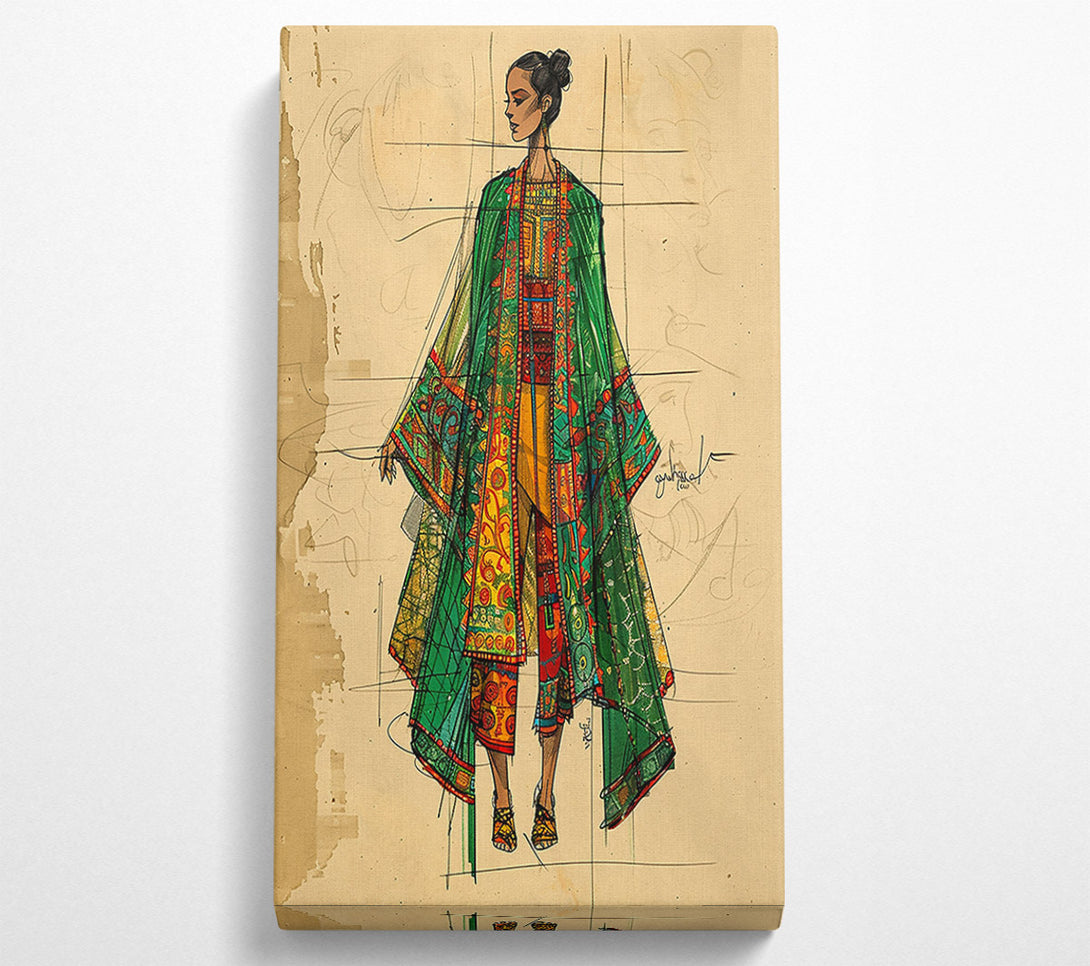  A Canvas Print of Emerald Green Elegance Canvas Print