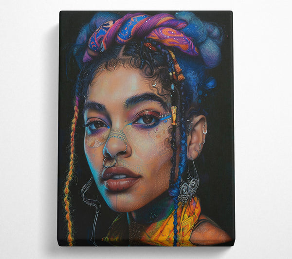  A Canvas Print of Blue Braided Beauty Canvas Wall Art
