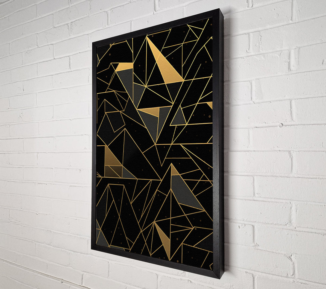  A Canvas Print of Triangles Of Gold Canvas Art