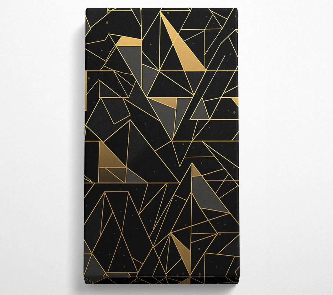  A Canvas Print of Triangles Of Gold Canvas Art