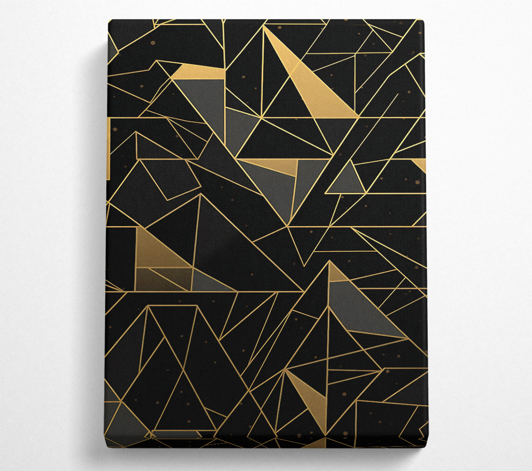  A Canvas Print of Triangles Of Gold Canvas Art