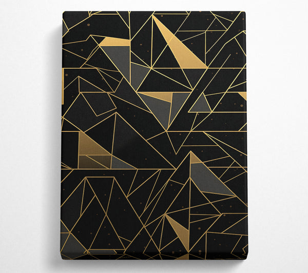  A Canvas Print of Triangles Of Gold Canvas Art