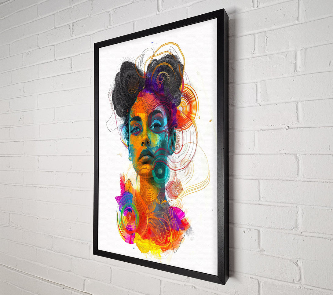  A Canvas Print of Orange Swirls Of Identity Canvas Art